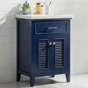Design Element Cameron 24" Single Sink Vanity In Blue