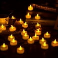 thumbnail image 2 of 24/50pcs LED Candle Lights, Flameless Candles, Battery Operated, Bright LED Tea Lights, For Party, Wedding, Birthday, Holiday Decoration, Confession, Proposal Atmosphere Sense Candle Lights, Home Deco, 2 of 5
