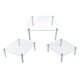 thumbnail image 1 of Juego de 3 soportes cuadrados de vidrio templado para tartas de 8 10 13 pulgadas, plato de exhibición para mesa de postre, 1 of 9