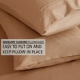 thumbnail image 4 of American Home Collection Brushed Microfiber Sheet Set, Deep Pocket Extra Soft Sheets & Pillowcases Set, 4 Pieces, Full, Tan, 4 of 7
