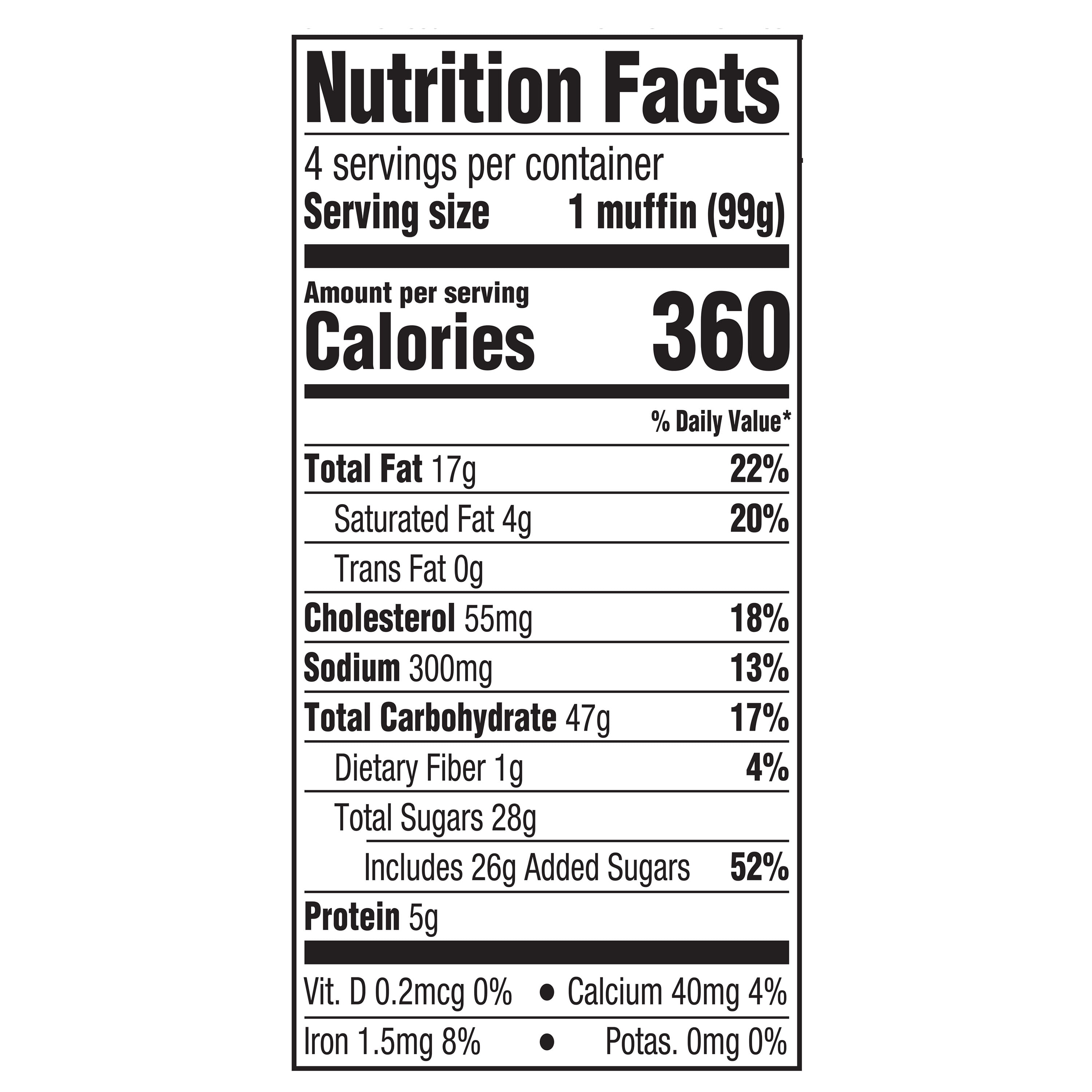 Marketside Apple Cinnamon Regular Muffins, 14 oz, 4 Count
