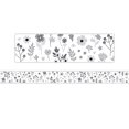thumbnail image 2 of Teacher Created Resources Black and White Floral Straight Border Trim, 35 Feet Per Pack, 6 Packs, 2 of 4