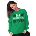 thumbnail image 3 of St Patricks Day Irish Boyfriend Women Crewneck Sweatshirt Brisco Brands L, 3 of 6
