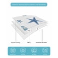 thumbnail image 5 of Quilts Full Size Bedding Set, Blue Starfish Coastal Lightweight Quilted Comforter, Summer Beach Coral Ocean Soft Reversible Bedspread Coverlet with Pillow Covers for All Season, 78" x 90", 5 of 7