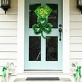thumbnail image 4 of St. Patrick's Day Green Shamrock Tinsels Wall Decoration, Shamrock Shaped Hanging Wire Wreath for Party Supply Home Window Wall Farmhouses Office Indoor Outdoor Decor(11c13in), 4 of 6