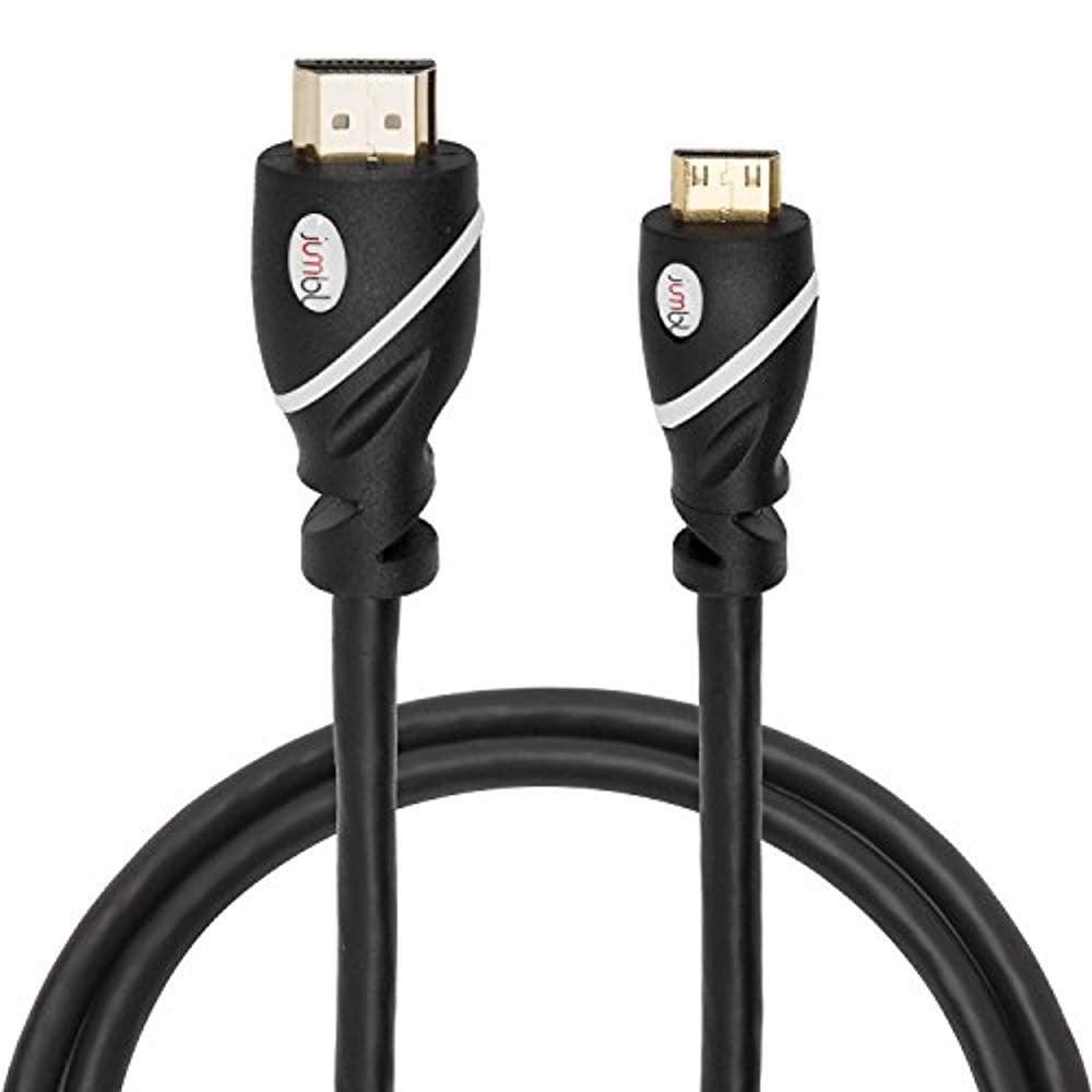 Jumbl HighSpeed HDMIA to Mini HDMIC Premium Cable (3 Feet) for