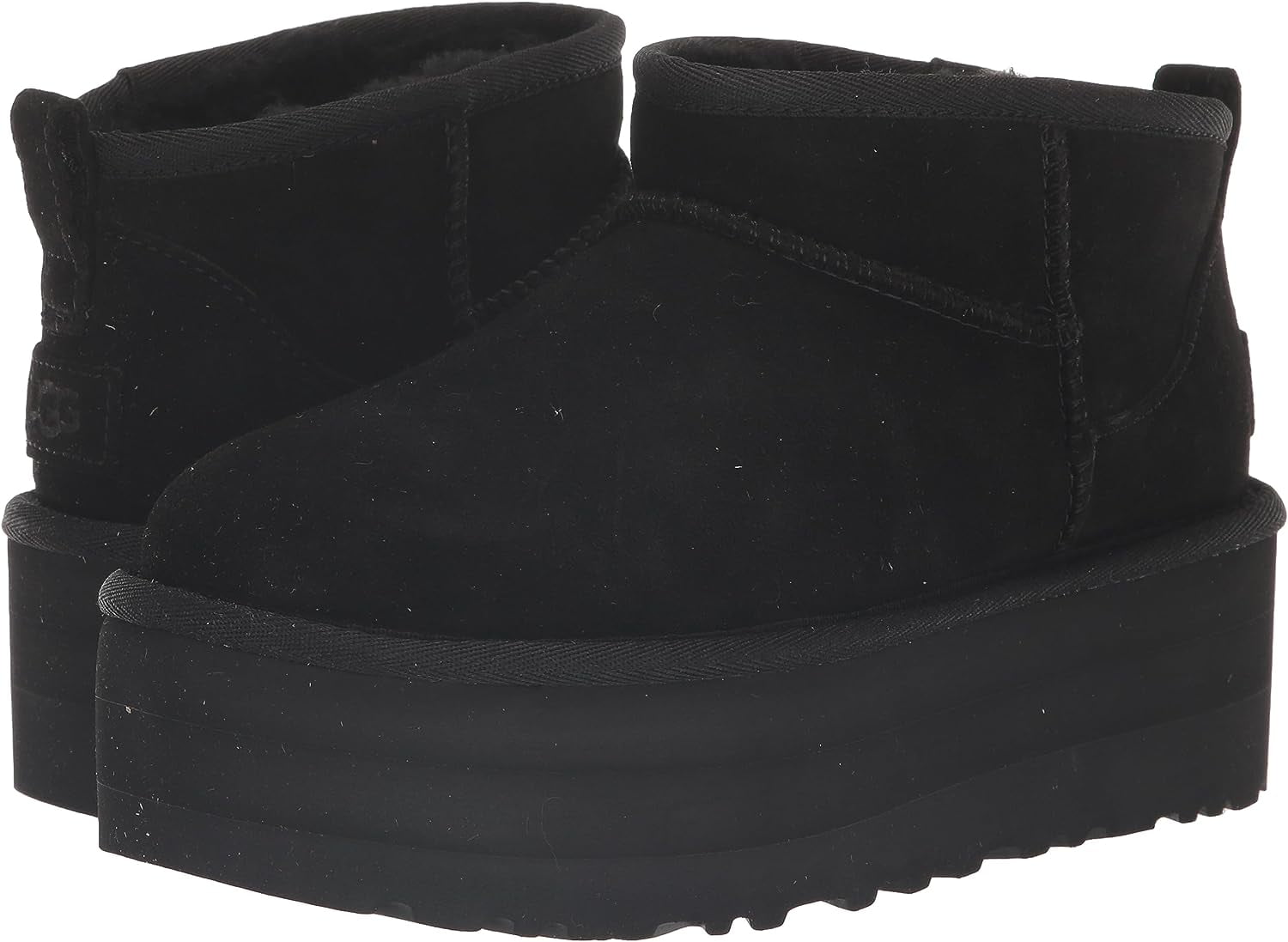 ブーツその他 UGG BOOTS (1135092 BLK) UGG Womens Classic Ultra Mini Platform Boots in Black