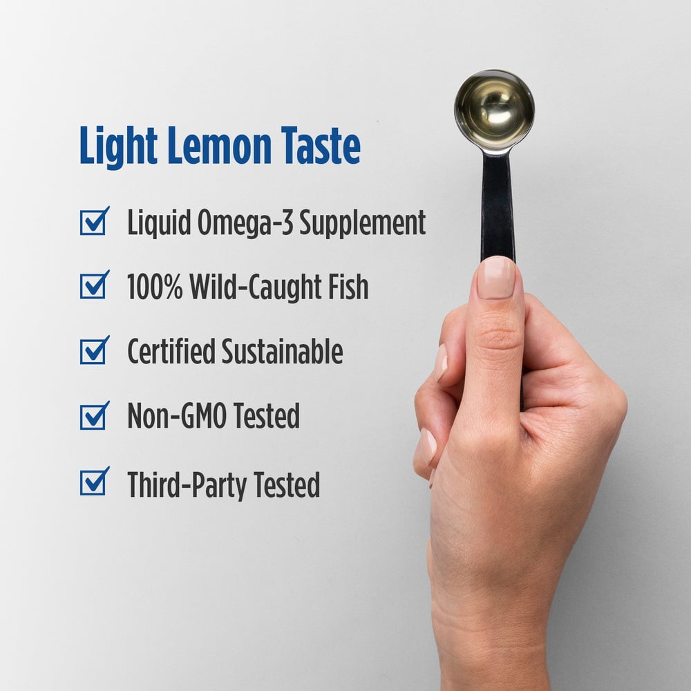 Nordic Naturals Omega-3 Liquid, Lemon, 1560 Mg, Fish Oil, 8 Oz