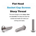 thumbnail image 3 of Screw & Nut Kit, 500pcs M3 M4 M5 Stainless Steel Flat Head Bolts Screw & Nut Assortment Kit with Storage Box, 3 of 4
