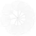 thumbnail image 2 of 50 pcs  Japanese Fan Uchiwa DIY Kit Hand-held Fan Framework for DIY Crafts (White), 2 of 6