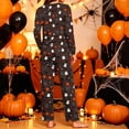 thumbnail image 4 of Edvintorg Two Piece Sets for Women Plus Size Matching Set Halloween 2 Piece Top and Pant Long Sleeve Crew Neck Pajamas Loose Sleepwear Women's Lounge Sets Multicolor XXXL, 4 of 5