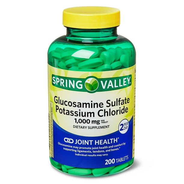 Spring Valley Glucosamine Sulfate Potassium Chloride Tablets, 1000 mg