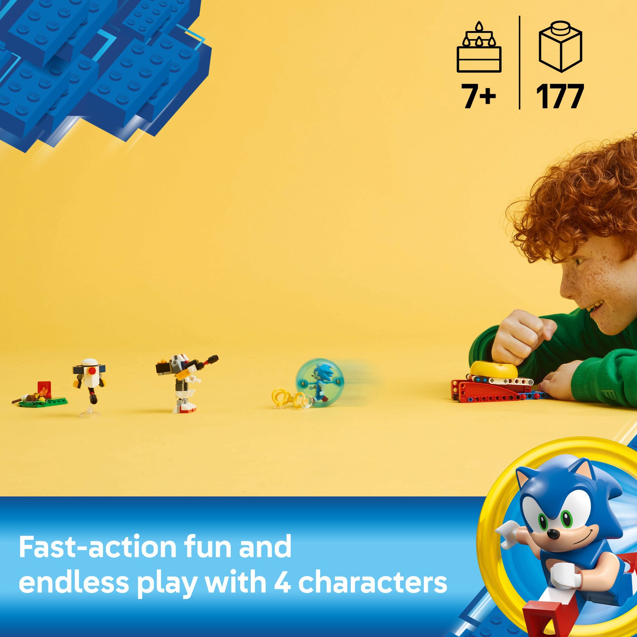 LEGO Sonic the Hedgehog: Enfrentamiento en la Fogata de Sonic - Juguete de Construcción para Niños, Niñas y Niños, Mayores de 7 Años - Set de Juego de Imaginación con Lanzador de Esfera de Velocidad - 4 Personajes de Sonic - Idea de Regalo para Cumpleaños - 77001 3