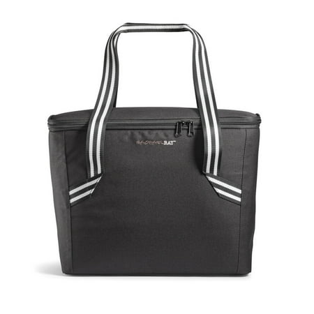 Rachael Ray Field Tote Insulated Grocery Bag, Portable Travel Cooler, Hot or Cold Carrier, Black