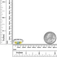 thumbnail image 6 of Gem Stone King 925 Sterling Silver Blue Zircon and Yellow Sapphire Engagement Ring for Women | 1.57 Cttw | Round 5MM | Gemstone Birthstone | Size 9, 6 of 6