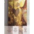 thumbnail image 6 of Gnome with Sheer Curtains 45 inches Long 2 Panels Set Yellow Sunflowers Oil Painting Tiers Sheers Rod Pocket Small Window Short Curtains for Kitchen Cafe, Each 52" W x 45" L, 6 of 7