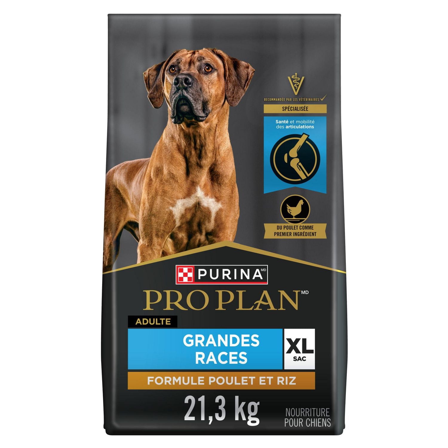 Purina Pro Plan Spécialisée Poulet et riz pour chiens de grandes races, Nourriture Sèche pour Chien 21.3 kg