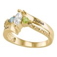 thumbnail image 2 of Keepsake Personalized Women's Cubic Zirconia Beatrix Fashion Ring with Birthstones Available in Sterling Silver, 10K Gold-Plated Sterling Silver, 10k and 14k Yellow and White Gold, 2 of 3