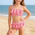 thumbnail image 2 of Girls Two Piece Swimsuits Bikini Set Ruffle Swimsuits Cute Girls Swimsuit Size 7-8 Years, 2 of 9