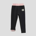 thumbnail image 4 of Odeerbi Kids Leggings Baby Tights Toddler Girls Cotton High Waist Stretch Fleece Solid Color Plus Keep Warm 2024 Casual Leggings Pants Black, 4 of 5