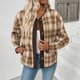 thumbnail image 1 of Ailaofu Fashion Jacket for Women Fall Winter Trendy Button Short Shacket Long Sleeve Plaid Cropped Jackets, 1 of 7