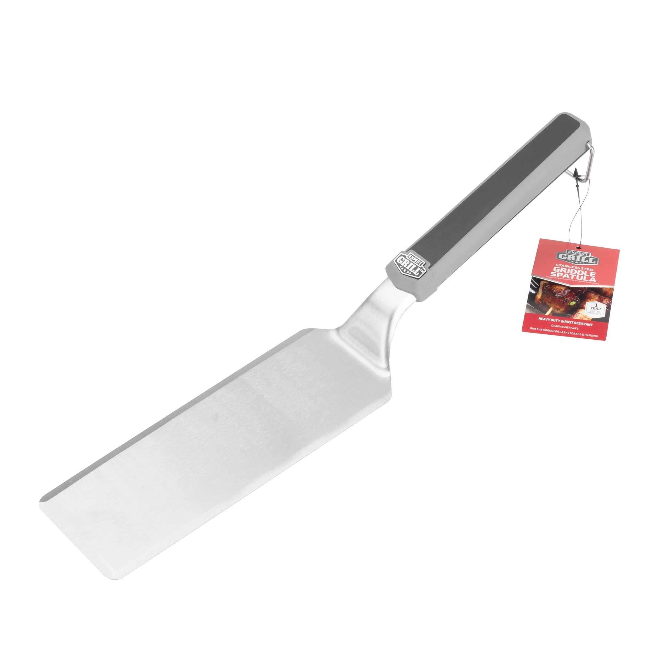 Expert Grill Stainless Steel Griddle Spatula with Comfortable Handle, 17.7 in