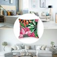 thumbnail image 5 of Pink Green Black Dahlia Floral Throw Pillows Farmhouse Decorative Throw Pillow Case Indoor Outdoor Cushion Cover Spring Summer Pillowcase for Couch Living Room Bedroom, 5 of 7