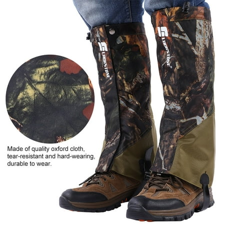 Anauto 1 Pair Outdoor Snow Rain Protection Waterproof Gaiter Shoes Boots Cover for Hiking Walking, Snow Gaiter, Leg Rain