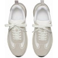 thumbnail image 2 of Tory Burch Women's Good Luck Trainer, Bianco/Fossil Stone, Off White Lace Up Sneakers, 2 of 3