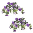 thumbnail image 2 of Artificial Petunias Hanging Plants | 2-Pack Purple & Pink Faux Flower Vines for Outdoor & Indoor Decor | 65cm Wall Hanging Wedding & Patio Decoration, 2 of 9