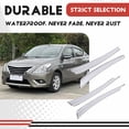 thumbnail image 6 of Car Front Mesh Grille Bumper Cover Trim for Latio Almera 15-17,6x Front Bumper Grille Cover Trim,Silver, 6 of 8