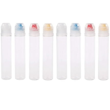 

8Pcs Sauce Bottles Plastic Reusable Squeeze Containers Salad Dressing Squeeze Bottles