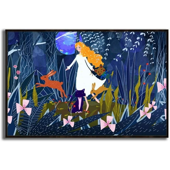 IDEA4WALL Framed Canvas Wall Art for Living Room, Bedroom Dreamland Theme Canvas Prints for Modern Home Decoration Ready to Hang