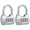 Silver, variant on 2-Pack 4-Digit Combo Locks – Waterproof Outdoor Padlocks for Gates, Sheds & Lockers