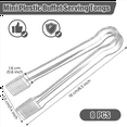 thumbnail image 4 of 32 Pcs Plastic Buffet Serving Tongs Mini Serving Utensil Tongs Appetizers Tongs Clear Kitchen Tongs 6.3 Inch Small Ice, 4 of 7