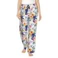 thumbnail image 1 of Balery Lilies Flowers Pantalones de pijama para mujer, pijamas ultraligeros, pantalones de estar por casa-Small, 1 of 6