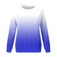 thumbnail image 5 of VANLOFE Women's Long Sleeve Sweatshirt Women's Tie-Dye Round-Neck Sweatshirt Trendy Warm Sweatshirt for Women Light Blue Sweatshirt M, 5 of 5