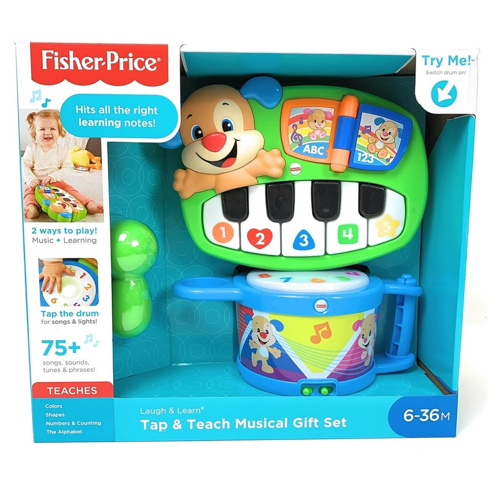 FisherPrice Laugh & Learn Tap & Teach Musical Gift Set with Drum