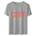 thumbnail image 5 of VKOYWKM Women's Heart T Shirts Valentine T-Shirts Romantic Heart Graphic Tees Holiday Tops Short Sleeve Loose Fit Spring T-Shirt Romantic Crew Neck Valentine Tshirt Shirts, 5 of 6