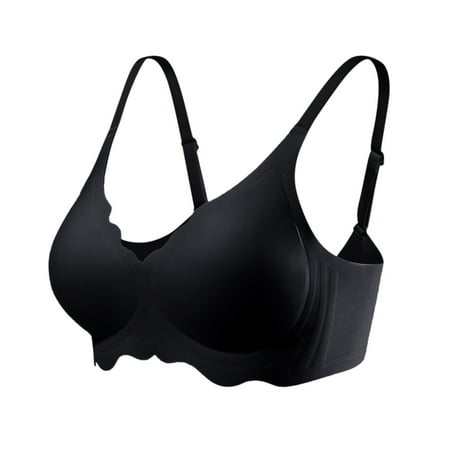 

Sebtyili Spring Summer Soft Bra Underwear Thin Breathable Soft Water Drop Cup Upper Support Gathers Bra