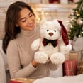 thumbnail image 3 of 10'' Christmas Teddy Bear Plush Toy, Cute Stuffed Animal Doll, 3 of 4