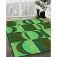 thumbnail image 2 of Ahgly Company Indoor Rectangle Patterned Dark Forest Green Area Rugs, 7' x 9', 2 of 6