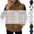 thumbnail image 4 of Women's Padded Vest Stand Collar Sleeveless Zip Front Warm Casual Fall Vest, 4 of 9