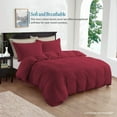 thumbnail image 2 of 1200 TC 100% Egyptian Cotton Premium Duvet set Zipper Closur Ultra Soft Durable and Fade Resistant Color Burgundy Stripe size Twin/Twin Xl, 2 of 5