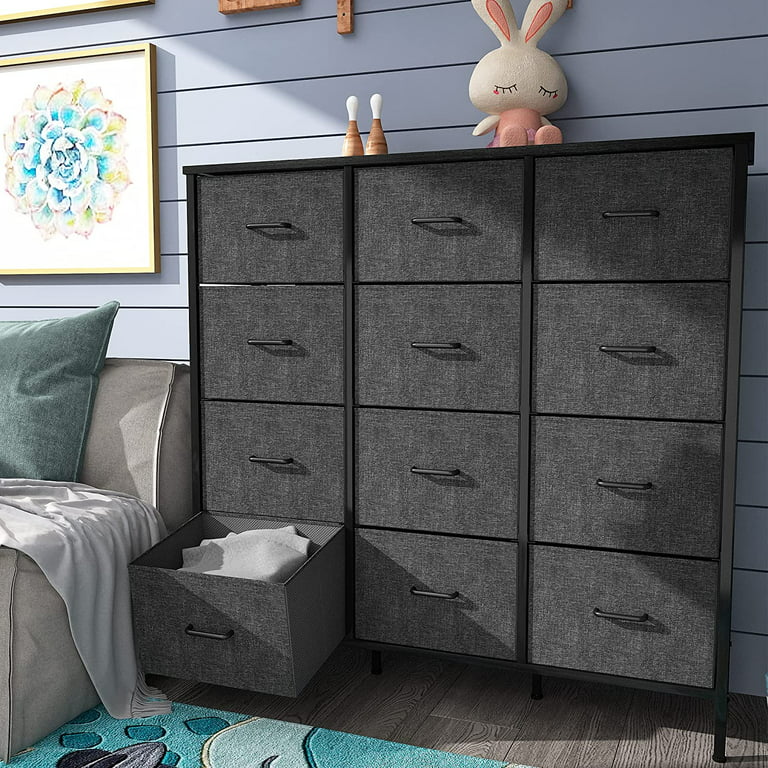 Yitahome  Tall Dresser With 12 Drawers Fabric Storage Tower