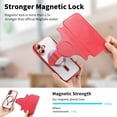 thumbnail image 6 of ELEHOLD for iPhone 16 Plus Case,Compatible with Mag Safe Accessories, Luxury Business 2 in 1 Detachable Flip Walle PU Leather Clear Soft TPU Back Folio Case+Camera Lens Protector,Red, 6 of 11
