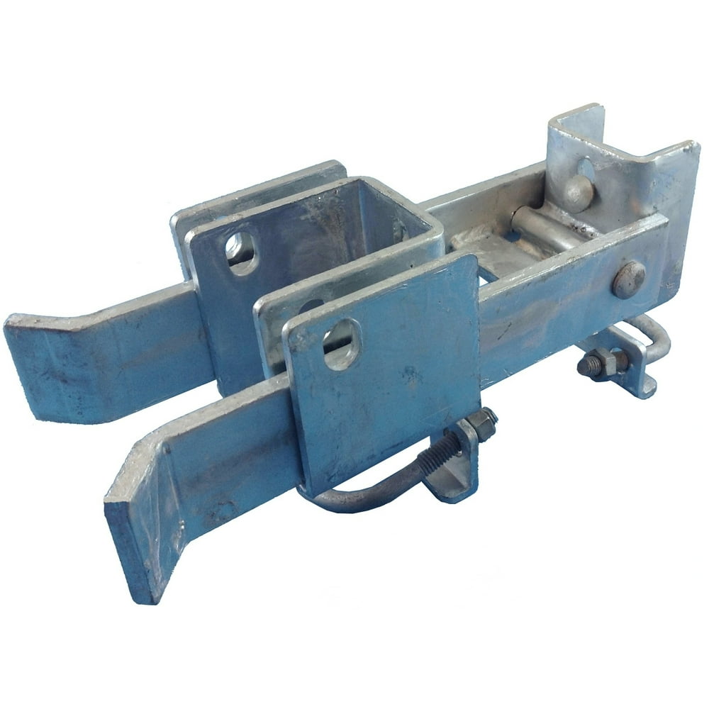 Chain Link Commercial Strong Arm Double Gate Latch - Latches Two Gates Double Gate Drop Rod Latch Assembly