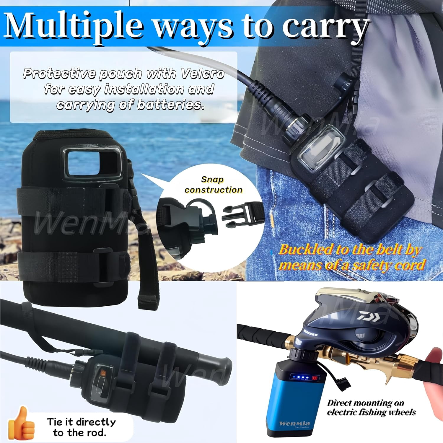 14.8V Super Mini Electric Fishing Reel 5000mah Battery IP68 Waterproof Aerospace Aluminum Body Compatible for Da*iwa and Portable Design