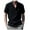 Black, variant on KIHOUT Men's Home Vintage Linen Shirts Clearance Pure Solid Color Button V-neck Daily Work Blouses