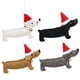 thumbnail image 1 of VOSAREA 4 piezas árbol de Navidad exquisitos adornos colgantes creativos colgantes en forma de perro Dachshund suministros de fiesta, 1 of 4
